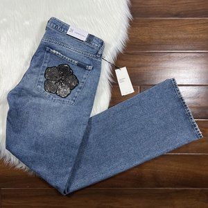 7‎ For All Mankind Size 31 Embellished Maribel Original Bootcut Denim Jeans